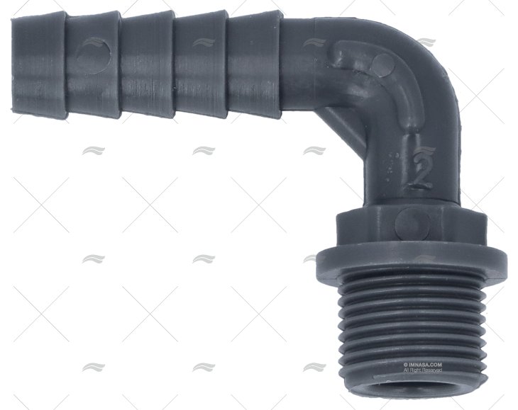 ELBOW HOSE NOZZLE 3/8" DIAM 12mm