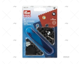 OEILLET LAITON NOIR MAT 5mm (40) PRYM