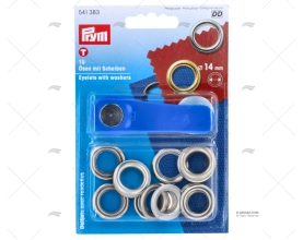 EYELET CHROMATED BRASS 14mm (10) PRYM