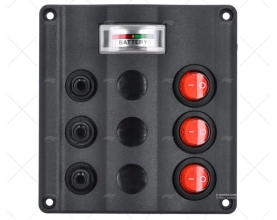 PANEL INT. 3P 12V 107x113 VOLTIMETRO