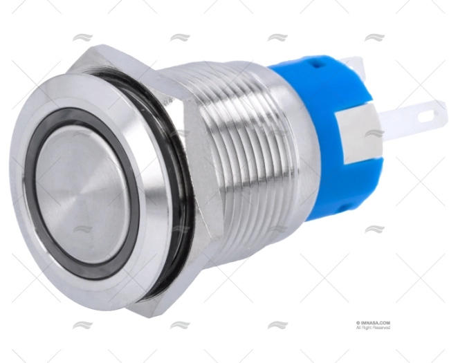 INTERRUPTEUR PUSH-OFF 12V A/ LED BLEU 5A