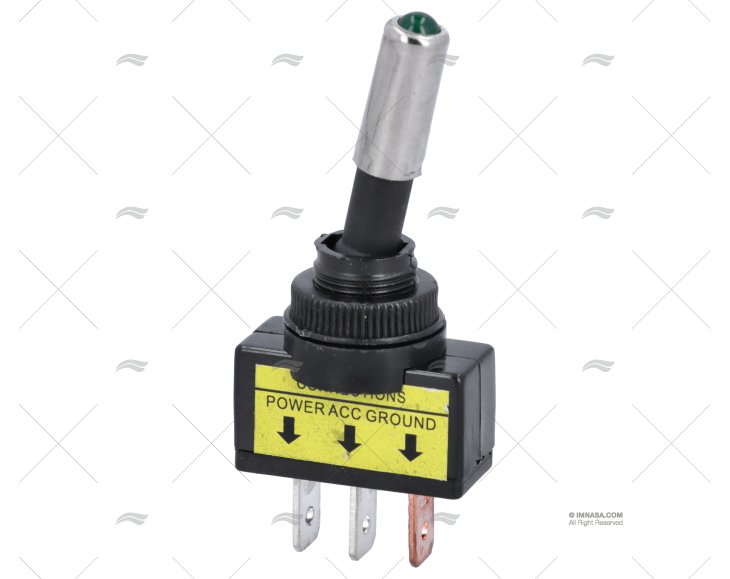 INT. ON-OFF 20A/12V/3PIN LUZ VERDE