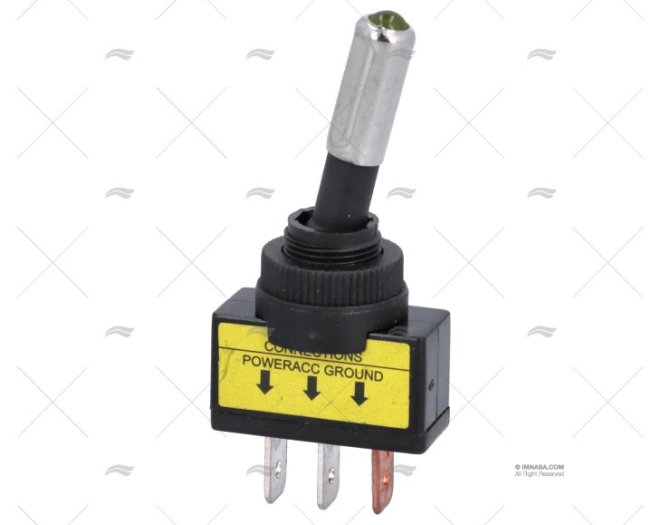 SWICH PUSH ON-OFF 20A/12V/3PIN RED YELLO