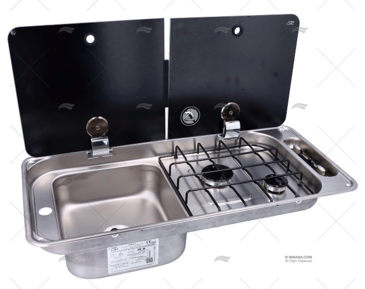 GAS COOKER 2 BURNERS WITH SINK CAN