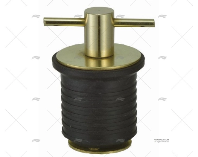 T-HANDLE DRAIN PLUG BRASS 25mm MARINE TOWN