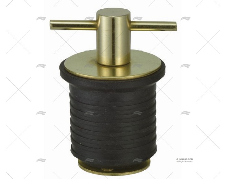 T-HANDLE DRAIN PLUG BRASS 25mm MARINE TOWN