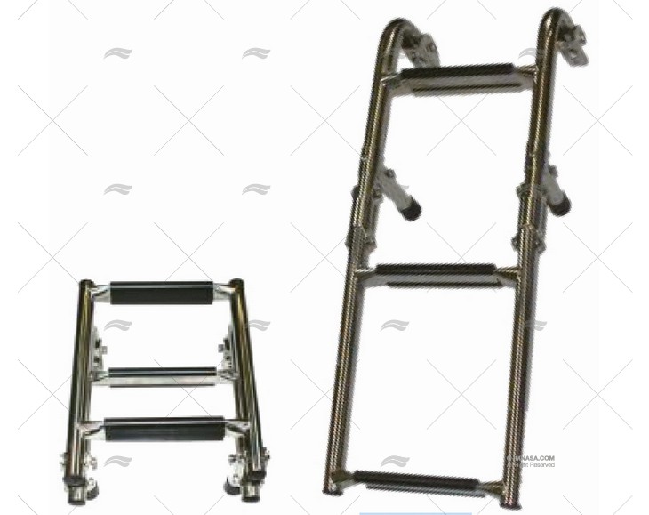 ESCALERA PLEGABLE INOX SS 304 1+2P