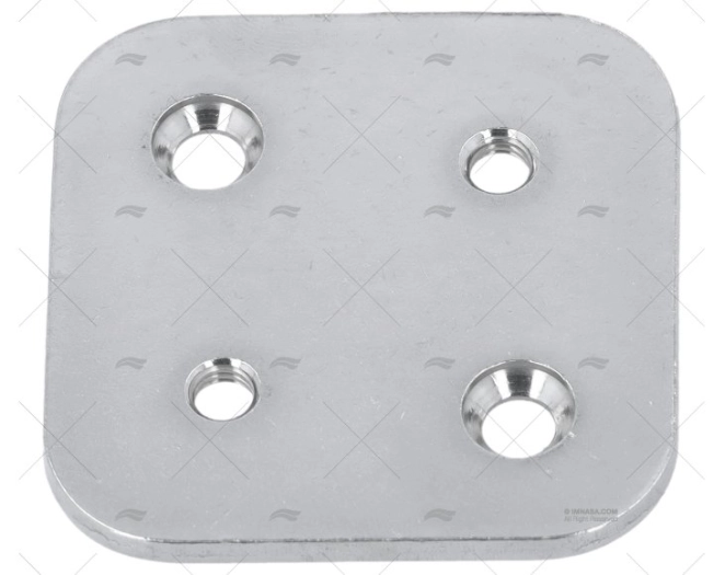 PLACA INOX C/ROSCA 44X44mm