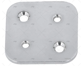 PLACA INOX C/ROSCA 44X44mm