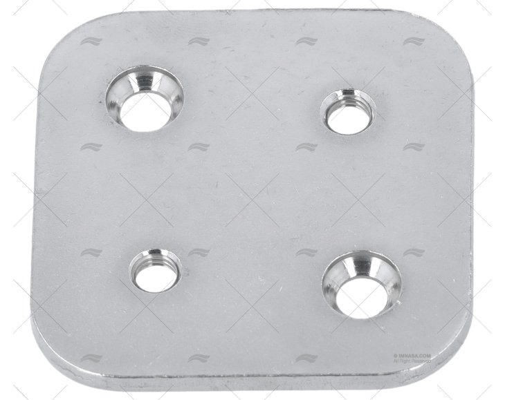 PLACA INOX C/ROSCA 44X44mm