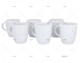 MELAMINE MUG WHITE NON SLIP 6pcs