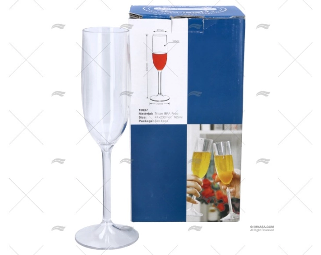 COPA CHAMPAGNE TRITAN 47x230mm 4pcs