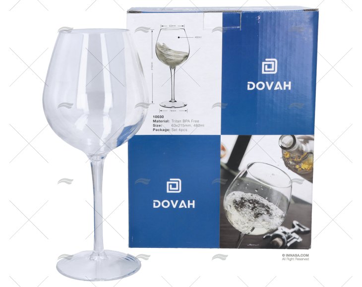 WINE GLASS TRITAN 63x215mm SET 4pcs