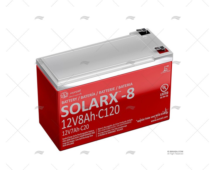 BATTERIE SOLARX AGM   8A 12V XUNZEL