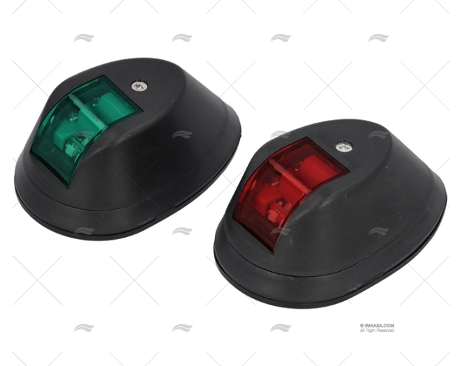 NAV SIDE BLACK LED RED/GREEN PAIR 12V