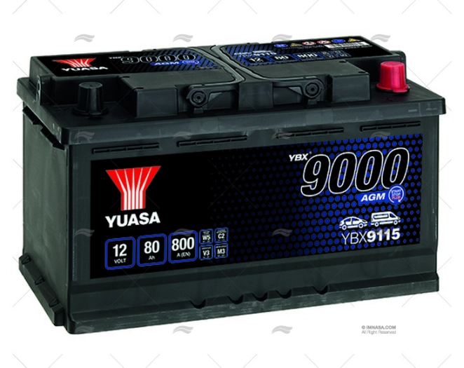 BATTERY YUASA AGM 80A YUASA