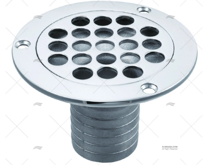 BONDE EVIER DROITE 1-9/16"INOX SS316 MARINE TOWN