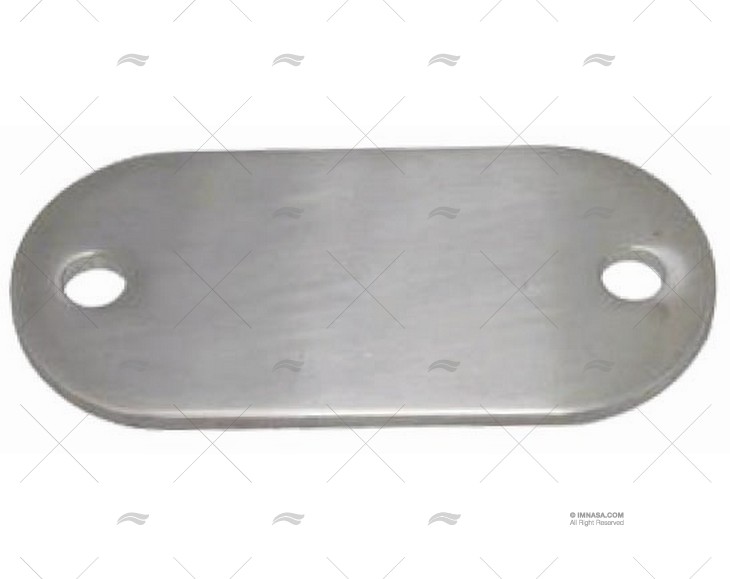 PLACA INOX SS 316 76X32X3mm MARINE TOWN