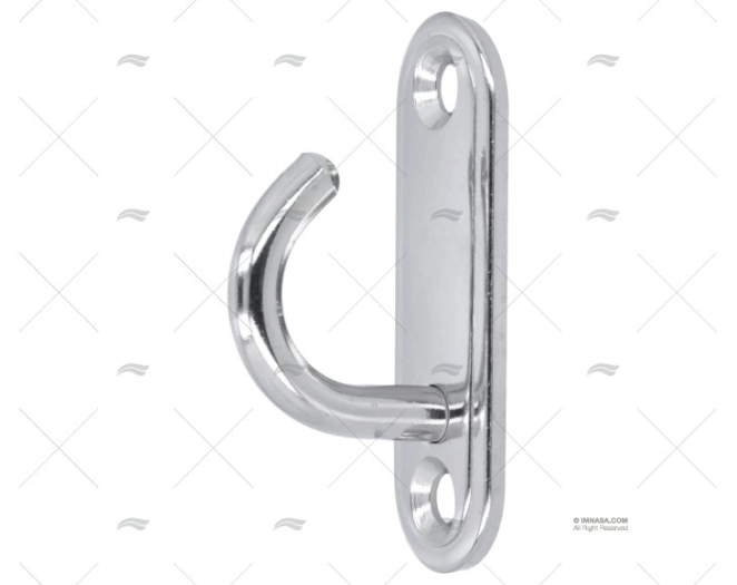 PLATINE A/CROCHET INOX SS 304 60mm