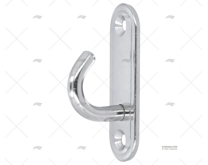 PLATINE A/CROCHET INOX SS 304 80mm