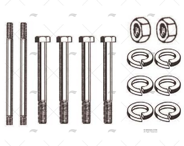 TORNILLOS Y TUERCAS COLECTOR MERC 165 CI BARR MARINE