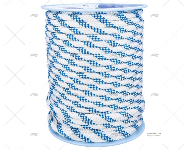 ROPE HERCULES 16mm WHITE/BLUE 100m LIROS