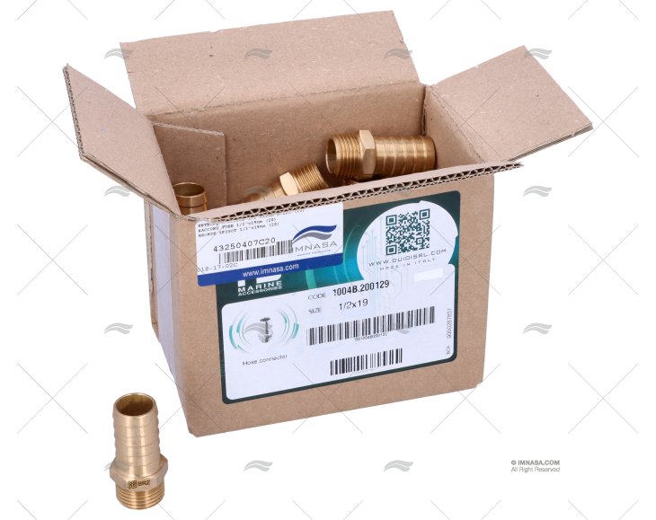 BRONZE SPIGOT 1/2"x19mm (20) GUIDI