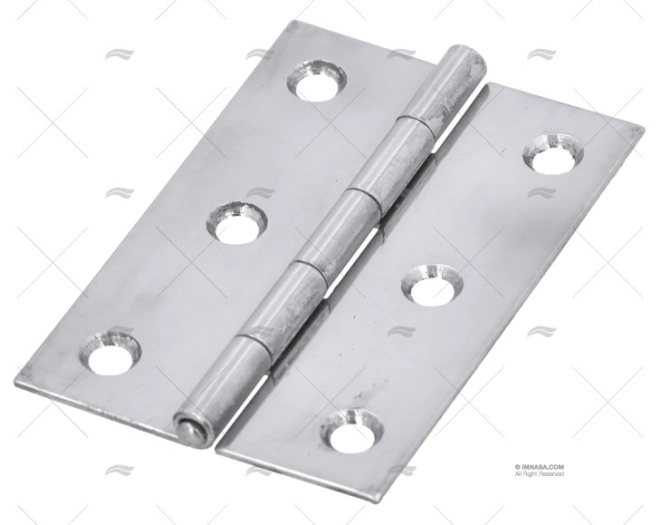 HINGE STAINLESS STEEL 75x50x1.5mm