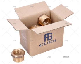 BRONZE COUPLER  MALE-FEM. 1"1/4-1" (10) GUIDI