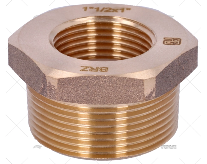 BRONZE COUPLER MALE-FEM. 1"1/2 - 1"