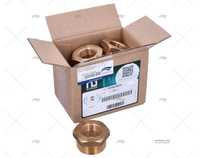 BRONZE COUPLER MALE-FEM. 1"1/2 - 1" (6)