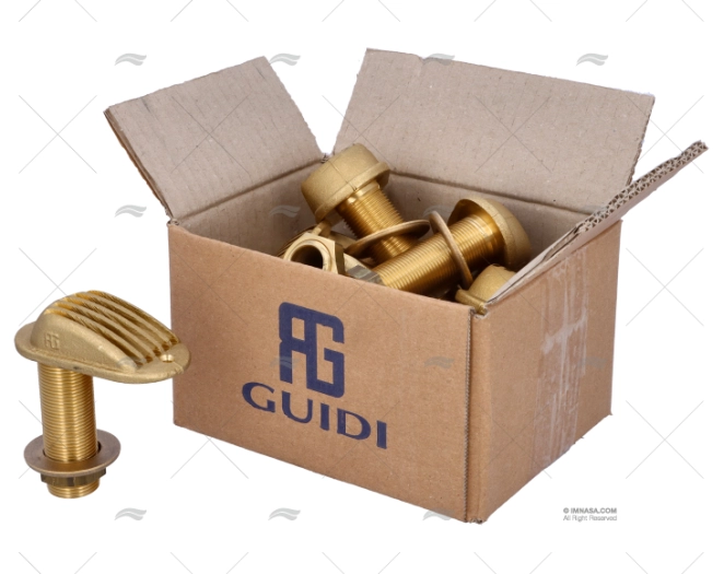 BRASS STRAINER WITH THRU-HULL 3/4" (8) GUIDI