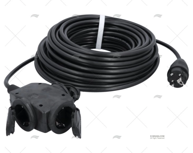 RALLONGE DE CABLE TRIPLE FICHE FEM.25MTS