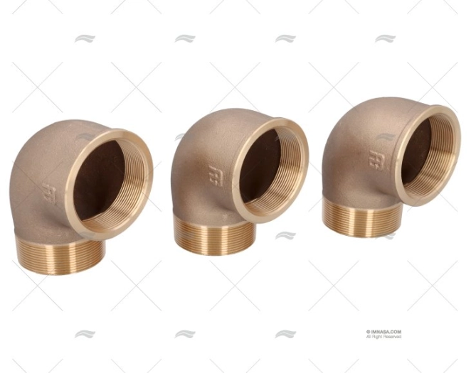 BRONZE ELBOW JOINT M-H 90º 2"1/2 (3) GUIDI