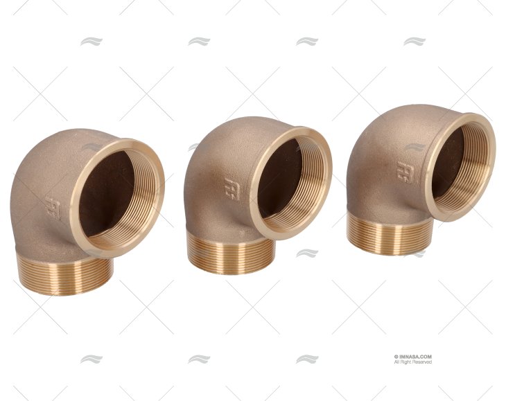 COUDE BRONZE M-H 90º 2"1/2 (3)