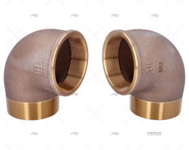 BRONZE ELBOW JOINT M-H 90º 3" (2)