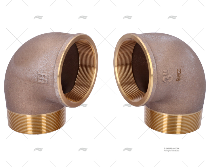 BRONZE ELBOW JOINT M-H 90º 3" (2) GUIDI