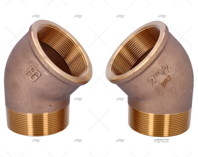 COUDE BRONZE M-H 45º 2"1/2 (2)