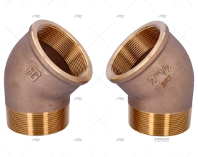 BRONZE ELBOW JOINT M-H 45º 2"1/2 (2)