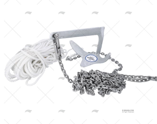 MOORING KIT TRIDENT 5Kg CHAIN+ROPE IMNASA