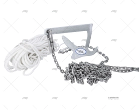 MOORING KIT TRIDENT 5Kg CHAIN+ROPE IMNASA