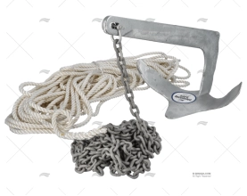 MOORING KIT TRIDENT 7,5Kg CHAIN+ROPE IMNASA