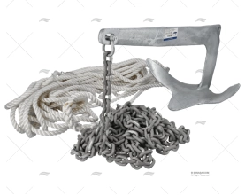 MOORING KIT TRIDENT 10Kg CHAIN+ROPE IMNASA