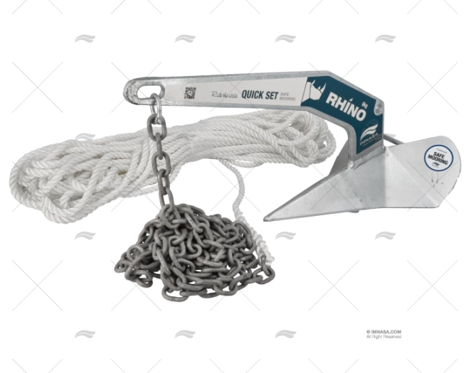 MOORING KIT RHINO 6Kg CHAIN+ROPE IMNASA