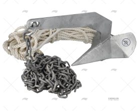 MOORING KIT RHINO 10Kg 8m CHAIN+ROPE IMNASA