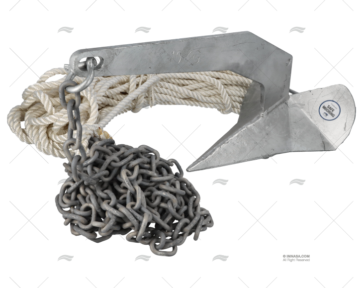 MOORING KIT RHINO 10Kg 8m CHAIN+ROPE IMNASA