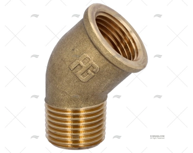 ELBOW 45º BRASS M-F 1/2"