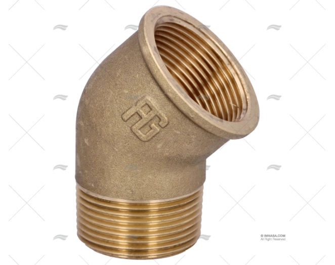 ELBOW 45º BRASS M-F 1"1/4