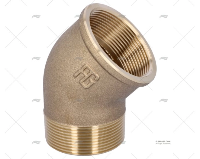 ELBOW 45º BRASS M-F 2"