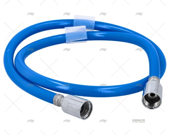 SHOWER HOSE 1,20m BLUE S.S. G1/2"-G1/2"